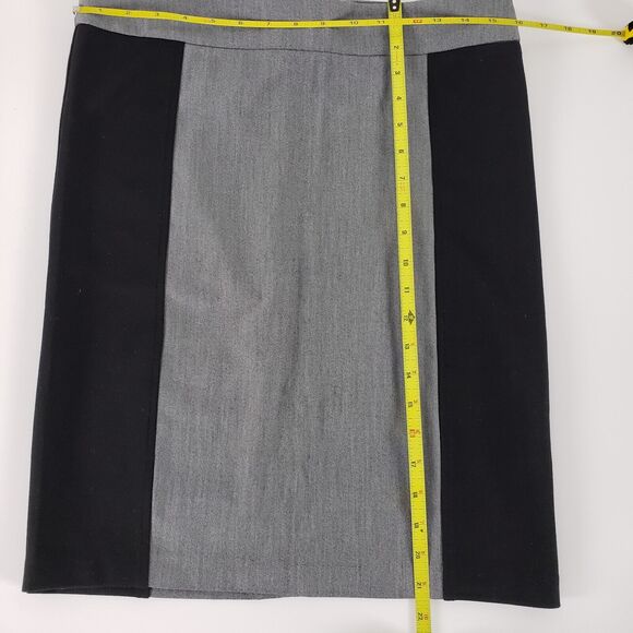 Rampage Womens Juniors SIZE 9 Gray Black Colorblock Pencil Fitted Skirt Work - Picture 6 of 7